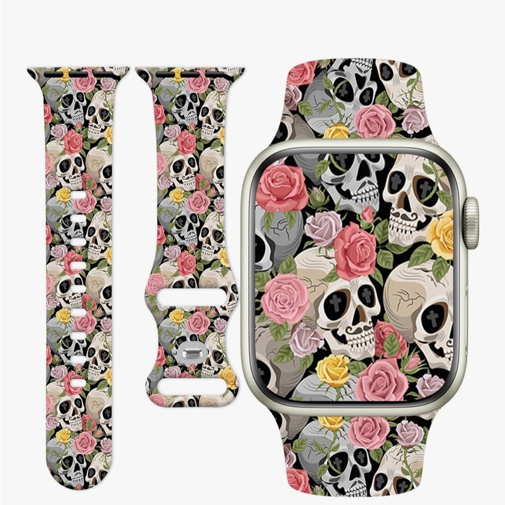 Floral Skull Apple Watch Band